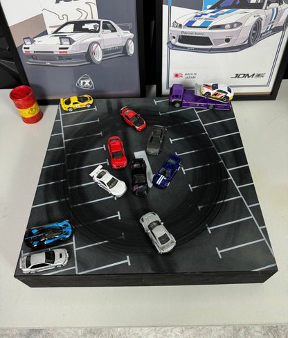 Tablero DriftPad para autos a escala 1:64 HotWheels con superficie de drift